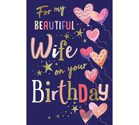 Avant Garde Studios Carte d'anniversaire pour femme avec ballons en forme de cœur - 23 x 15 cm