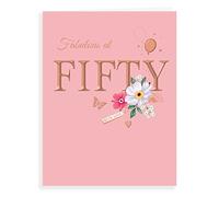Avant Garde Studios Classic Milestone Age Carte d'anniversaire 50 F - 20,3 x 15,2 cm