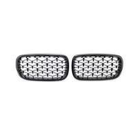 Avant Grille calandre Sport Compatible Avec BMW Pour X5 Pour X6 2014 2015 2016 2017 2018 Pare-chocs Avant De Voiture Calandre Avant En Forme De Haricot Diamanté(Black)