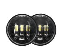Avant Lampe Assembly Feu Antibrouillard LED Pour Motos Classic FLHR, Pour Road, King, 4.5 Pouces, Feu Auxiliaire Passage Antibrouillard Avec Clignotant Jaune(Black 01)