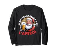 Avant Les Cadeaux C'est L'apéro Père Noël Biere Manche Longue