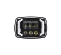 Avant Phares Phare LED Carré 4 Pouces Phare Moto, Phare Angel Eye, Lampe Travail Voiture, Ensemble D'éclairage Moto Feux Phare Moto