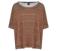 Avant Toi - Pull en lin à col rond - Femme - Pulls - Orange - Taille: 36 FR