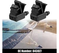 Avant Voiture Pare-Brise Laveuse Buse pour Citroen - 2 Pcs Noir