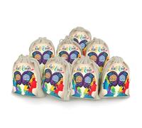 Avantage du cerveau gauche et droit avec cordon de serrage - Réutilisables - En toile de jute souple - En coton - Petites pochettes à bijoux pour fête, mariage, rangement et fournitures d'intérieur (8