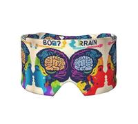 Avantage du cerveau gauche et droit - Masque de sommeil rafraîchissant pour dormir dans l'obscurité totale, masque de sommeil doux, cadeau pour homme et femme