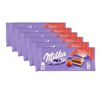 Avantage Emballage Soudoux - 6 bandes de fraises de barre de chocolat Milka à 100 grammes