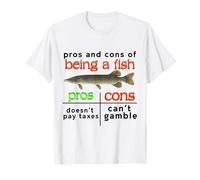Avantages et inconvénients d'être Un Poisson Funny Meme Design T-Shirt