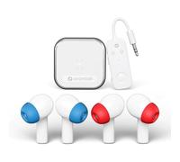 Avantalk Sky Infinity NC - Écouteurs Bluetooth 5.3 Noise Cancelling pour Longs Vols & Voyages en Avion | 2 Paires de Casques sans Fil avec émetteur Audio, aptX Low Latency, 30 h d’autonomie