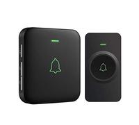 AVANTEK Mini Sonnette sans Fil, 1 Carillon et 1 Bouton, IP55, Noir, CB-11 | Portée 300 m, 52 Mélodies et 5 Niveaux de Volume pour Maison, Bureau ou Hôtel