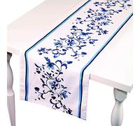 Avanti Linens - Chemin de Table, décoration de Cuisine, 182,9 cm (Spode Blue Portofino)