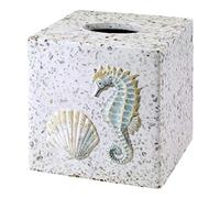 Avanti Linens - Housse de boîte à mouchoirs, Essentiels de Salle de Bain d'invités, décoration de Salle de Bain inspirée de la mer (Collection Coastal Terrazo)