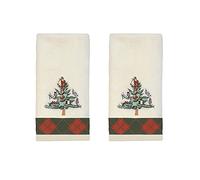 Avanti Linens Spode Collection Sapin de Noël, Coton, Tartan Rouge, 2 Serviettes
