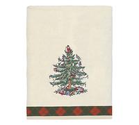 Avanti Linens Spode Serviette de Bain Motif Tartan Motif Sapin de Noël Ivoire