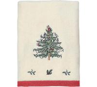 Avanti Linens Spode Serviette de Toilette, décoration de Salle de Bain de Vacances, Collection Sapin de Noël, Rouge