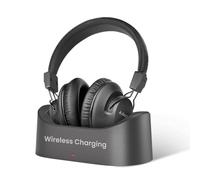 Avantree Audition 3 - Casque Bluetooth 5.3 Over-Ear avec Base | Compatible Samsung Smart TV, Mode Voix Claire, Volume Amplifié, aptX Adaptive & HD