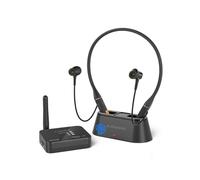 Avantree Aura Loop - Auracast Casque TV sans fil avec Double Connexion TV et Téléphone, 3 Modes EQ Voice Clear pour Seniors, Station de Charge, Compatible avec Auracast Appareils d’Écoute Assistée