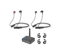 Avantree Aura Loop Dual - Auracast Écouteurs TV pour Écoute Partagée | 3 modes EQ avec voix claire, connexion un-à-plusieurs, confort prolongé, idéal pour les seniors