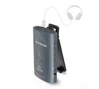 Avantree AuraClip - Récepteur Auracast pour écoute assistée dans églises, théâtres et lieux publics, Clip-on, convertit Casque 3,5 mm, 16 h autonomie, portée 100 m