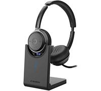 Avantree Bluetooth 5.0 Casque Supra auriculaire à Micro Perche détachable & Support de Charge, Casque sans Fil aptX HD pour PC, Low Latency, Skype, appels, TV, téléphones