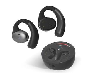 Avantree Medley Pebble - Casque sans Fil Open-Ear pour Écouter la TV et la Télévision avec Émetteur Bluetooth et Station de Charge, Écouteurs pour Seniors avec Dialogue Clair