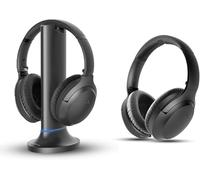 Avantree Opera Plus & AS90K Bundle - Casque TV sans Fil avec Station de Charge et émetteur, Confortable pour Seniors, Modes Cinéma et Dialogue Clair, Volume amplifié pour Seniors