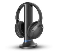 Avantree Opera Plus - Casque TV sans Fil, Dialogues clairs & Amplification du Volume pour Seniors, Pass-Through Optique pour Barre de Son, Base émetteur avec Charge