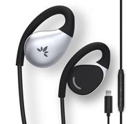 Avantree Resolve (Grand) - Écouteurs Filaires à Oreille Ouverte avec Micro & Crochet Supra-Auriculaire, pour Seniors & Hommes avec Grandes Oreilles, Idéal pour Bureau, Extérieur & Maison, Lightning