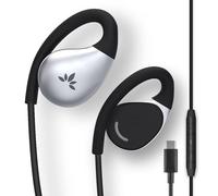 Avantree Resolve (Grand) - USB-C Écouteurs Filaires à Oreille Ouverte avec Micro & Crochet Supra-Auriculaire, pour Seniors & Hommes avec Grandes Oreilles, Idéal pour Bureau, Extérieur & Maison