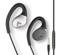 Avantree Resolve (Petit-Moyen) - Écouteurs Ouverts Filaire avec Micro et Crochet Oreille, pour Femmes/Enfants/Hommes Petites Oreilles, Idéal Bureau/Extérieur/Maison, 3.5mm AUX