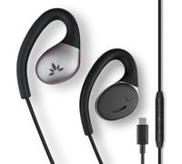 Avantree Resolve (Petit-Moyen) - USB-C Écouteurs Filaires Ouverts, Micro & Crochet, pour Femmes, Enfants, Petites Oreilles, Idéal Bureau, Extérieur, Maison