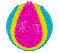 AVANZONA Balle 5 Sens pour Chien Indestructible - Jouet Couineux en Caoutchouc Stimulant Vue, Ouïe, Toucher, Odorat, Goût - Pour Chiens Aveugles, Petits, Moyens et Grands - Taille 8cm