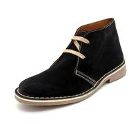 Avarca Bottines Chukka en daim pour femme, Noir , 43 EU