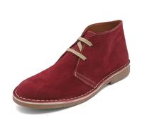 Avarca Bottines en cuir Chukka pour femme - Légères, bordeaux, 37 EU
