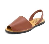 Avarca - Made in Spain - Sandales en Cuir véritable pour Hommes - Belles Chaussures d'été, Confortables et Pratiques Chaussures décontractées de Plage 201 Chocolat-au-Lait Brun eu45