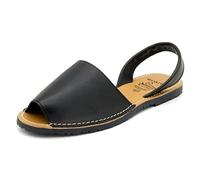 Avarca - Made in Spain - Sandales en Cuir véritable pour Hommes - Belles Chaussures d'été, Confortables et Pratiques Chaussures décontractées de Plage 201 Noir eu40