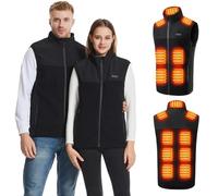 Avarmora Gilet Chauffant Homme et Femme Veste Chauffante Électrique Polaire Sans Manche avec 13 Zones de Chaleur 3 Modes Manteau Chauffant Hiver de pour Moto Chasse Randonnée