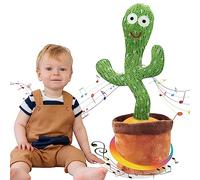 Ava's Toys Cactus Qui Danse et Répète - Cactus Parlant - Peluche Jouet Interactif pour Enfants - Cactus Chantant 100% Sûr, Fonctionne à Piles, Divertissement Infini en Famille