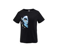 Avatar 2 La Voie de l'eau T-Shirt pour Femme, T-Shirt en Coton Doux Neytiri Design, T-Shirt à Manches Courtes pour Adultes et Adolescents | Taille XL - Noir