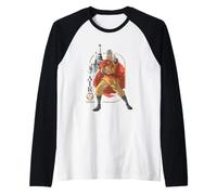 Avatar Aang Air Nomad Action Pose Anime Movie Manche Raglan