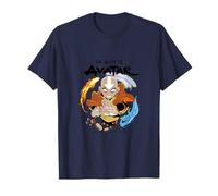 Avatar Aang Flèche Lumineuse Feu Air Terre Eau T-Shirt