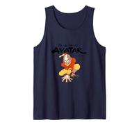 Avatar Aang Flèche Lumineuse Fighting Pose Titre Texte Logo Débardeur