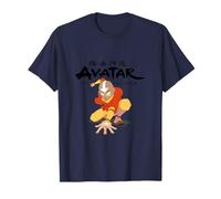 Avatar Aang Flèche Lumineuse Fighting Pose Titre Texte Logo T-Shirt