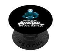 Avatar Aang Flèche Lumineuse Pose de Flexion d'air Lumière Bleue PopSockets PopGrip Adhésif