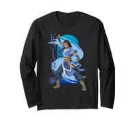 Avatar Aang Katara Water Bending Action Pose Anime Movie Manche Longue