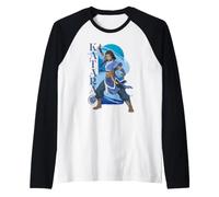 Avatar Aang Katara Water Bending Action Pose Anime Movie Manche Raglan
