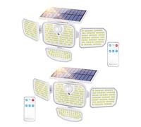 Avatar Controls Lampes Solaires Extérieures avec Détecteur de Mouvement, 286 LED, 3 Modes, Étanches IP65, Télécommande Incluse, Éclairage Solaire Jardin, Garage, Terrasse, Balcon, Entrée, Lot de 2