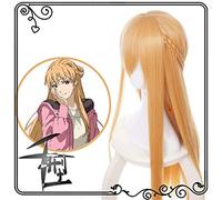 Avatar du roi Su Mu Orange Cosplay perruque blonde dorée longue droite cheveux synthétiques Halloween Costume fête jouer perruques pour femme QX-623