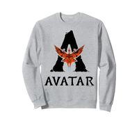 Avatar: Fire and Ash Avatar Toruk Big Logo Sweatshirt, Unisexe pour Adultes, Gris Chiné, XL