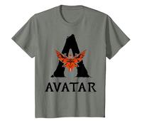 Avatar: Fire and Ash Avatar Toruk Big Logo T-Shirt, Enfant, Vert Kaki chiné, 12 Ans